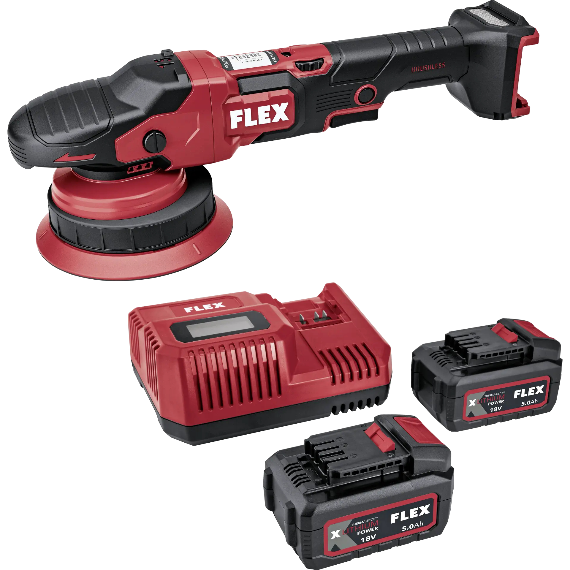 Flex Akku-Polierer XFE 15 150 18-EC Set