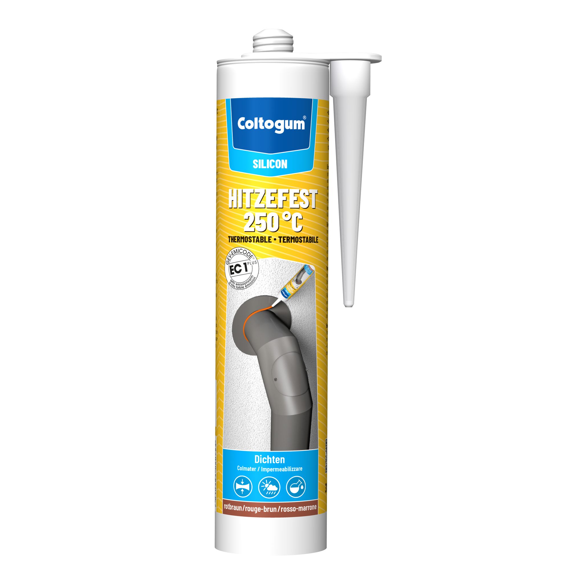 Coltogum Dichtmasse Hitzefest 250°C rotbraun 310ml