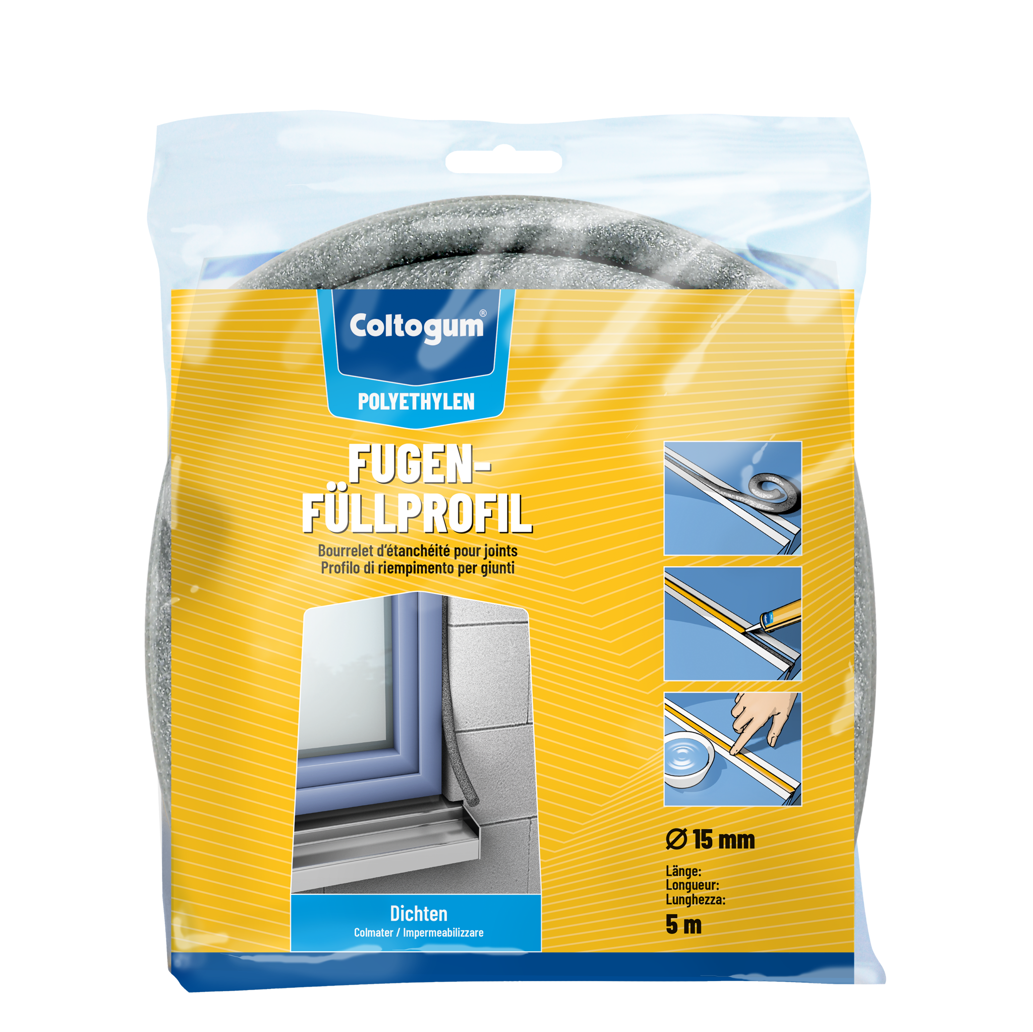 Coltogum Fugenfüllprofil PE-Rundschnur SB 15mm/5m