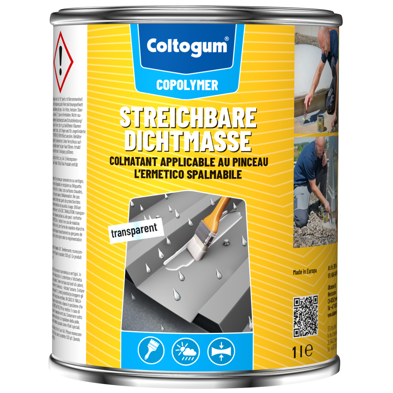 Coltogum Streichbare-Dichtmasse transparent 1l
