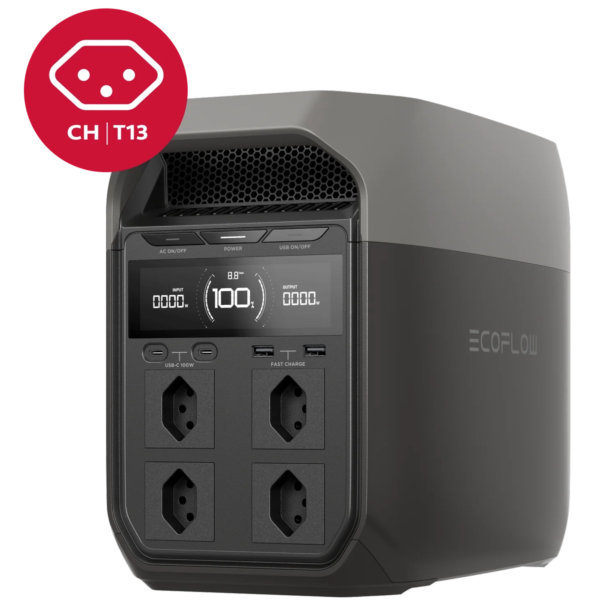 EcoFlow Power Station Delta 3 (4x CH-Stecker)