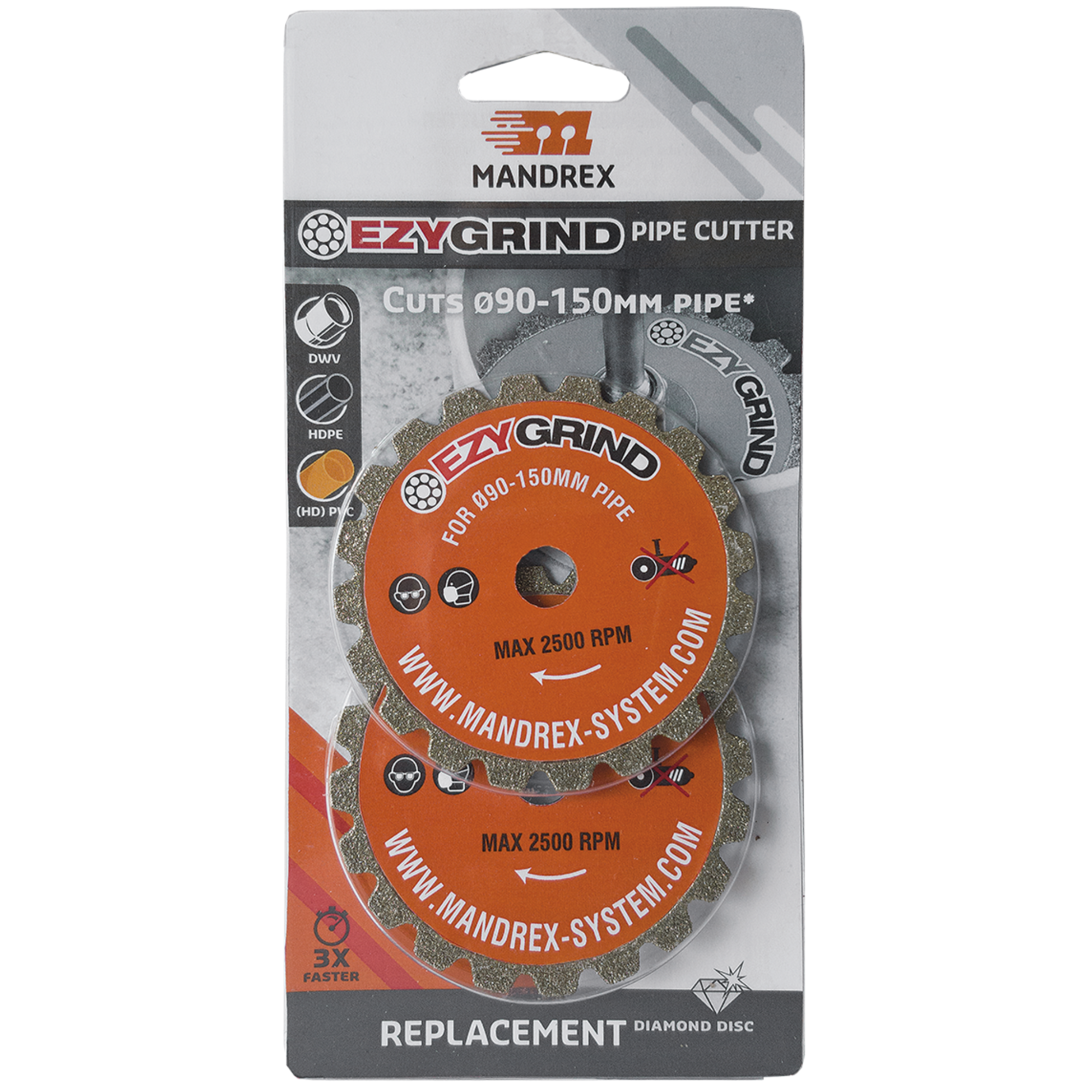 Mandrex EZY GRIND Ersatz-Diamantscheiben gross