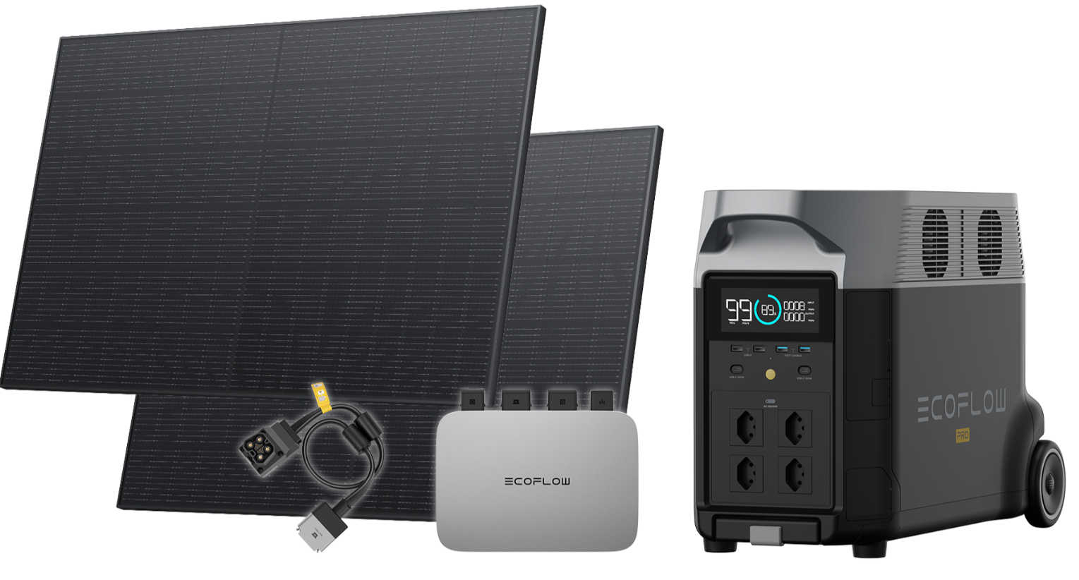 EcoFlow Balkonkraftwerk Set mit Delta Pro