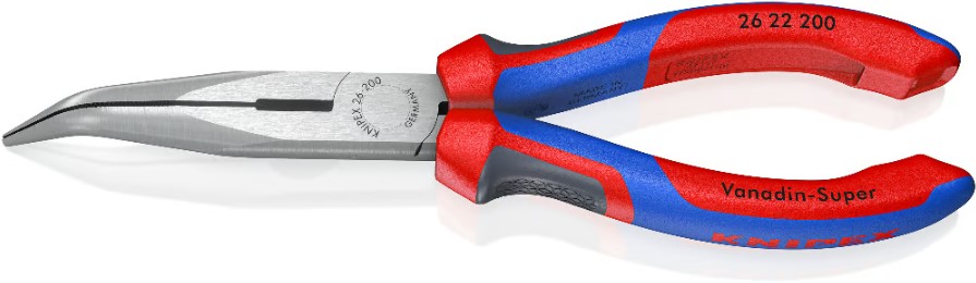 Knipex Flachrundzange mit Schneide gebogen