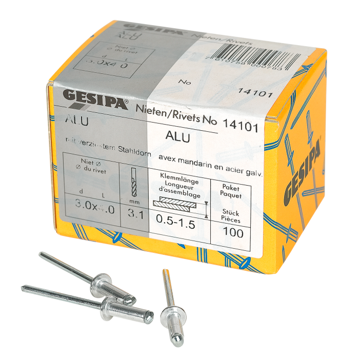 Gesipa Blindnieten 3x4mm 100x