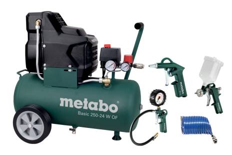 Metabo Kompressor Basic 250-24W ölfrei Set