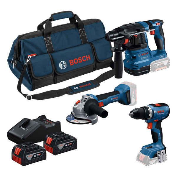 Bosch Combi-Set 18V GSR+GWS+GBH+2x4Ah+GAL18V
