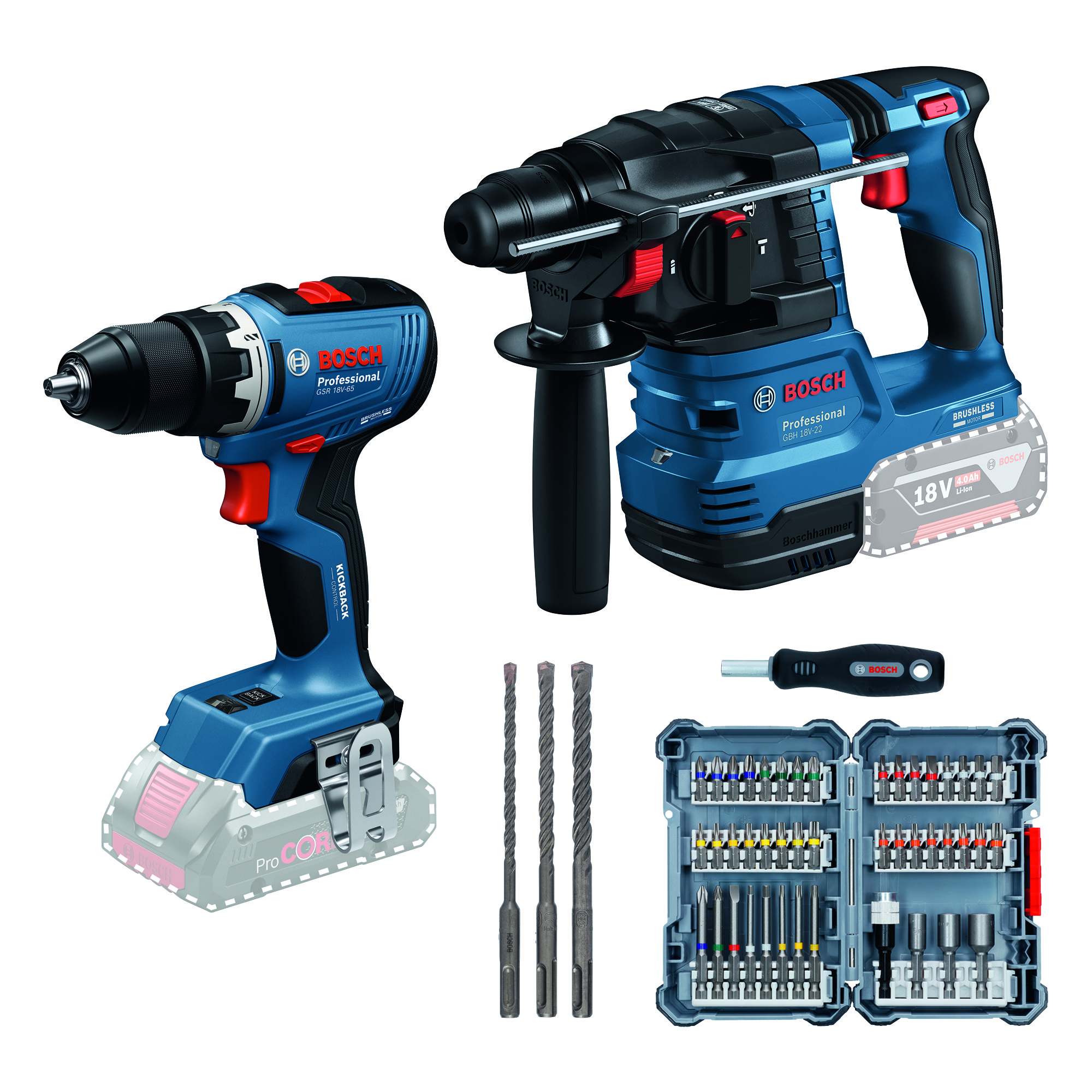 Bosch 18V Profi-Set (GSR;GBH;ACC)