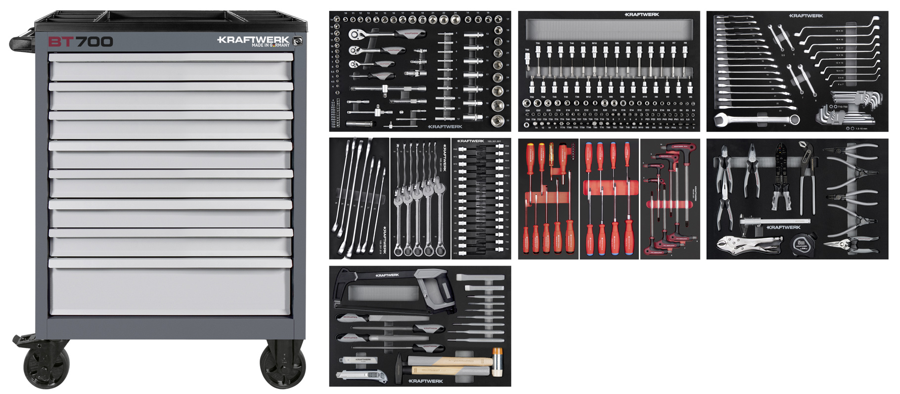 Kraftwerk Werkstattwagen BT700 Basic+PB 360-tlg.