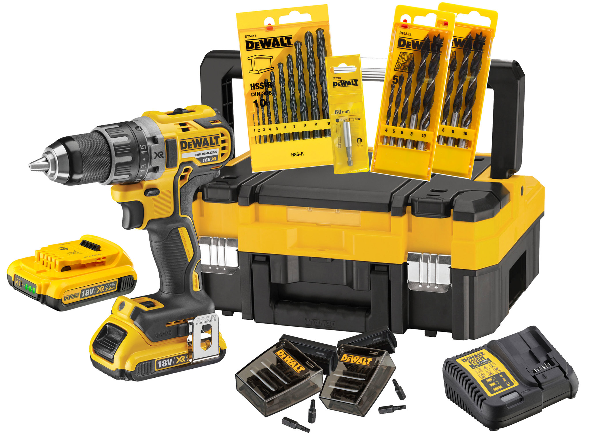 DeWalt Bohrschrauberset 18V mit Zubehör