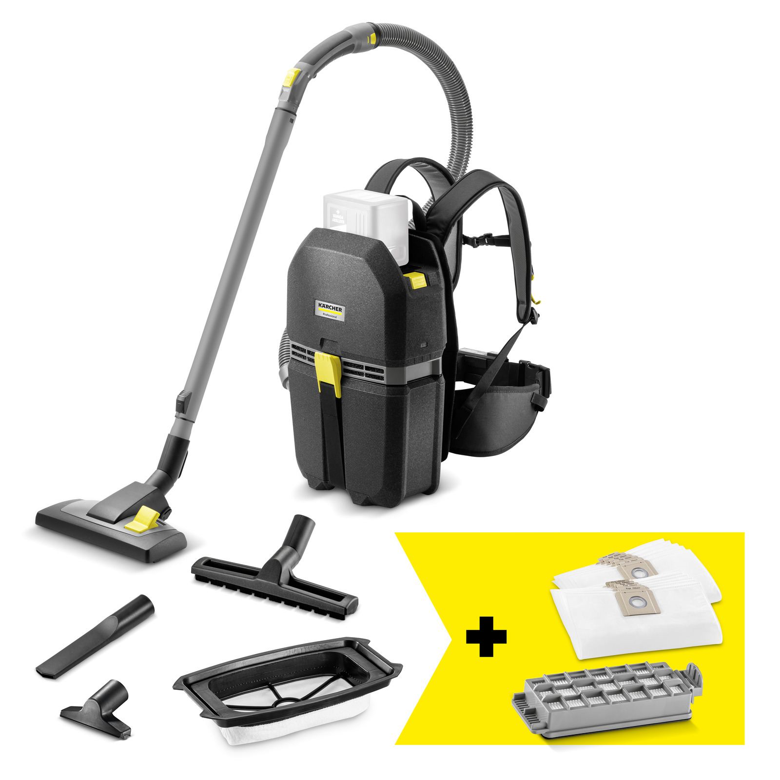 Kärcher Akku-Rucksacksauger BVL 5/1 BP HEPA Solo