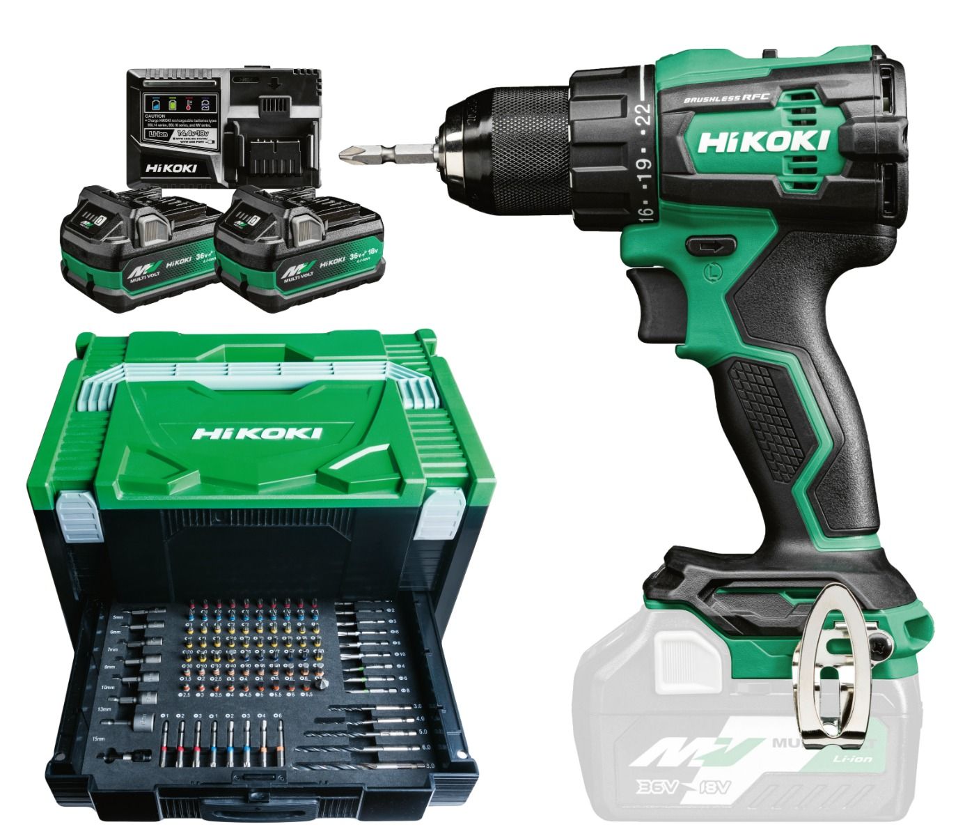 Hikoki Akku-Bohrschrauber Powerbox Multiv. DS18DE