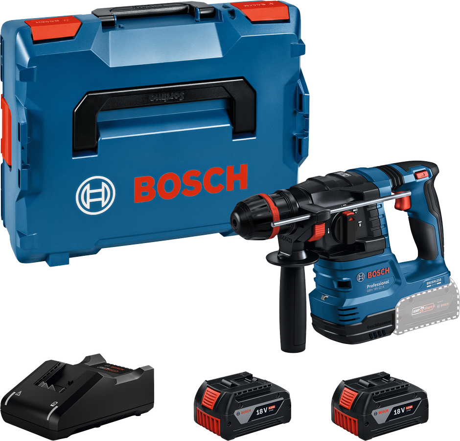 Bosch Akku-Bohrhammer GBH 18V-22 X Set 2 x 4 Ah