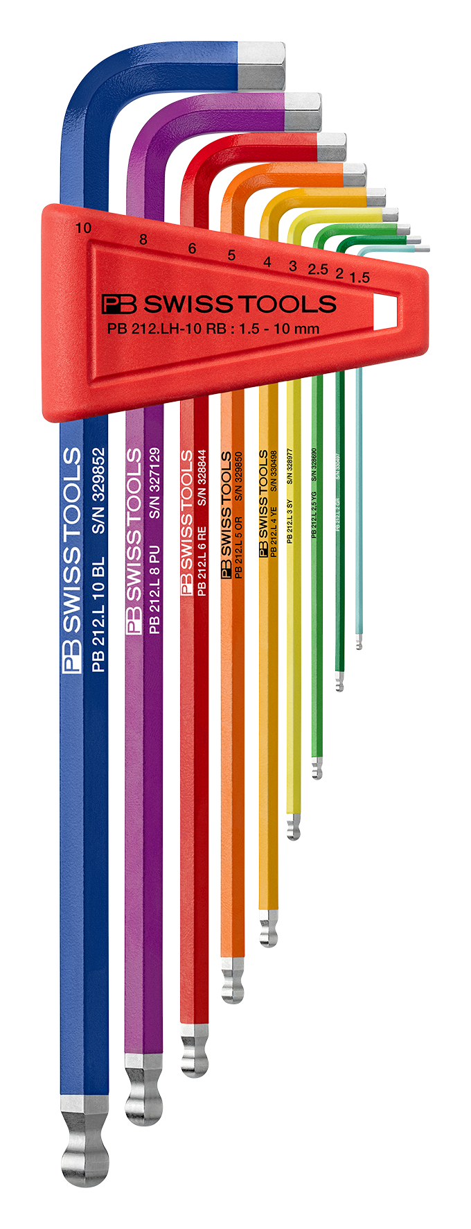 PB Inbusschlüsselsatz 212.LH-10 RB CN