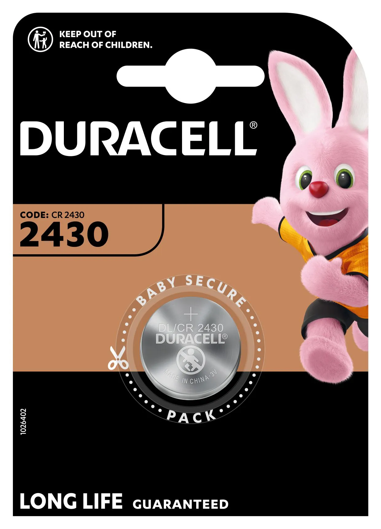 Duracell Knopfbatterie 3V Lithium/CR2430