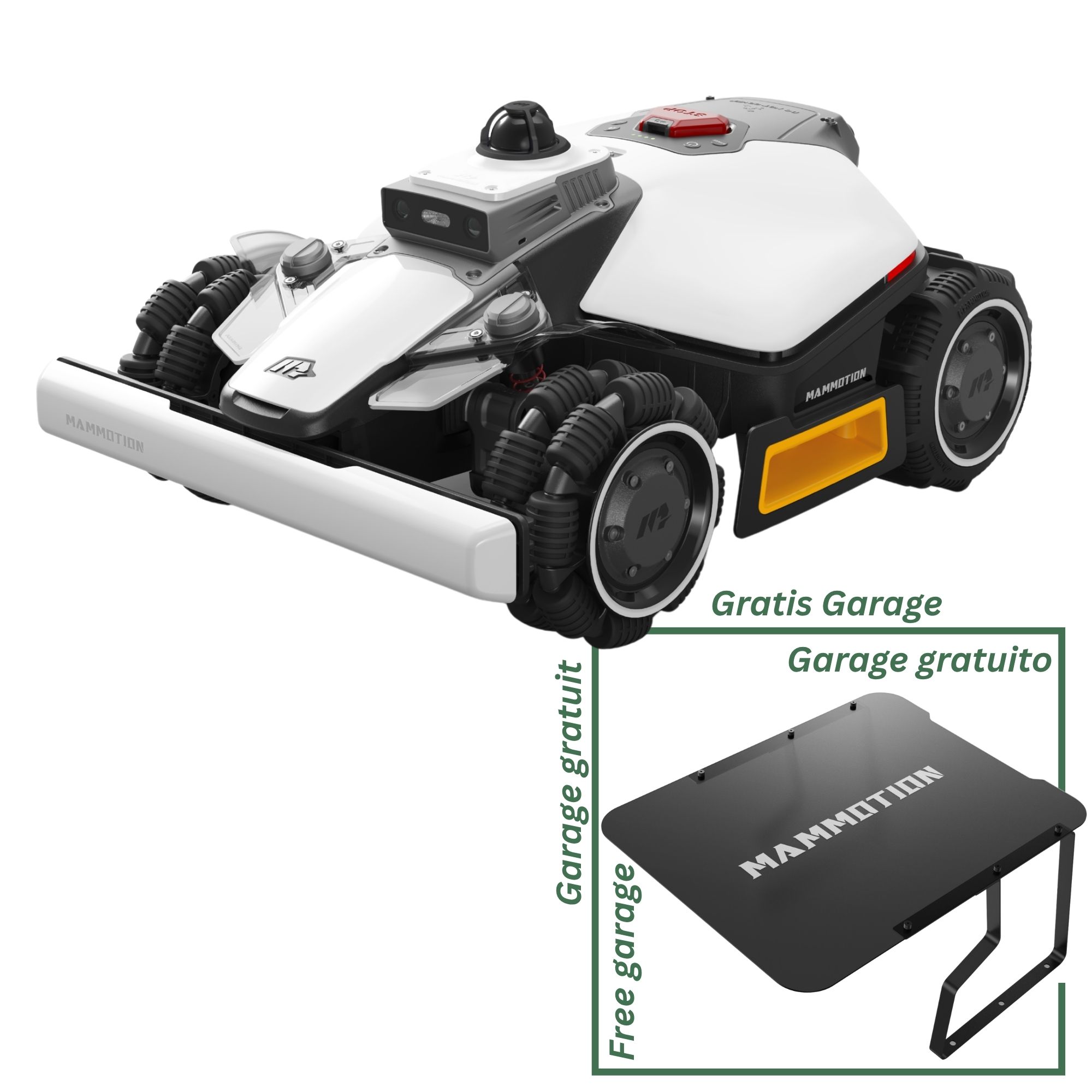 Mammotion Allrad-Mähroboter LUBA mini 2 AWD 1500 + Gratis Garage